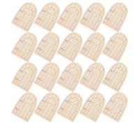 20pcs Miniature Fairy Door Wooden Blank for DIY | Smooth Sanded Surface, Wood Grain, Easy Painting and Gluing, for Trees and Buildings