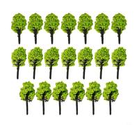 20PCS Miniature Green Trees for Model Train Sets Railroad Dioramas Wargaming Scenery Building Models Sand Table Displays and Learning Environments