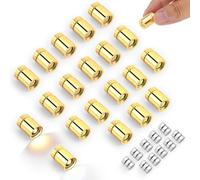 20pcs Miniature LED Lights, Battery Powered Small Decorative LED Lights with 10 Extra Spare Batteries for Dollhouse DIY Crafts Toy Building Blocks Party Decor (Cold White, Warm White)