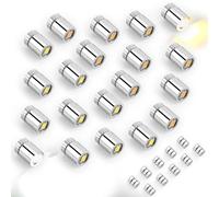20pcs Miniature LED Lights, Warm White & Cool White Mini Electric Micro Tiny Small Lights Battery Operated with 10pcs Batteries for Crafts Dolls House Paper Lantern Decoration Dollhouse Accessories