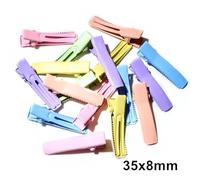 20pcs Mix Crocodile Hairpin Hair Clips Blank Setting For DIY Headwear Jewelry Making Supplies Accessories(35x8mm)