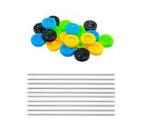 20PCS Model Toy Car Wheel Plastic Toy Wheel with 2mm Dia Shaft Round Axles for RC Car Truck Robot DIY Model Toy Building Projects (Style 1)