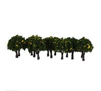20pcs Model Train Green Fruit Trees Garden Street Layout Scale 1/300 4CM
