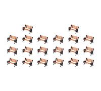 20Pcs Model Train HO N O Scale 1:150 Bench Chair Model Settee Street Park Layout Plastic Crafts,Garden/Railway Layout
