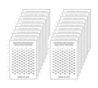 20pcs Money Challenge Tracker Sheets, Envelopes Challenge Binder Cash Stuffing Trackers Long-Term Saving Plan Sheets for Family Kids Gift