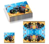 20Pcs Monster Truck Napkins Serviettes Disposable,32cm Racing Car Party Cocktail Napkins Guest Dinner Tissue Decorative Paper Napkins for Kids Boys Birthday Monster Truck Theme Party Table Decorations