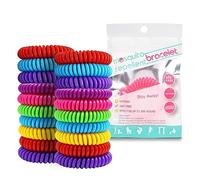 20PCS Mosquito Repellent Bracelet, Anti Mosquito Repellent Bands Waterproof Non-Toxic Protection,Multi Coil Deet Free,Individual Package for Baby Kids Adults Outdoor Camp Travel