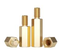 20Pcs Motherboard Standoffs Hex Copper Studs，Brass Hex PCB Standoffs,M2 M2.5 M3 M4 M5 M6,(M6*15+8)
