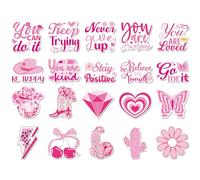 20PCS Motivational Fridge Magnets, Pink Preppy Inspirational Refrigerator Locker Office Decorations Magnetic, Motivational Gifts
