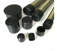 20Pcs Multi Purpose Black Rubber Ferrules, Rubber Chair Floor Protector Ferrule Cap, Anti-Slip Furniture Feet Covers(10mm)