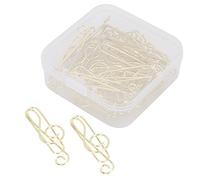 20Pcs Musical Note Paper Clips, Decorative Shape Bookmarks Page Marker Planner Clip Pin for File Classification Gold Gold