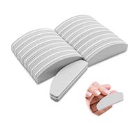 20Pcs Nail Buffer, 100/180 Grit Double Sided Buffing Block for Filing | Half Moon Nail Buffer Blocks for Natural Acrylic and Gel Nails, Sponge PP board EVA, for Manicure Salon and Home Use