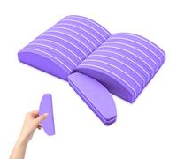20Pcs Nail Buffer Blocks, 100/180 Grit Nail Buffer, Half Moon Nail Files and Buffers, Double-Sided Sponge Buffer Nail File, Nail File and Buffer Set for Manicure Tools Salon Home Use (Purple)