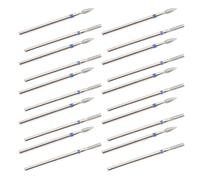 20pcs Nail Drill Bits Nail Stainless Steel Drill Bits Professional Nail Grinding Head for Electric Grinding Machine