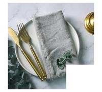 20pcs Napkins Cloth 41x41CM Cotton Gauze Retro Burr Rustic Cheesecloth Textil Fabric Napkin Table Linen for Wedding, Birthday(Silver grey)