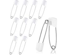 20Pcs Nappy Pins Safety Lock, Safety Pins, Hold Locking Dress Cloth Nappy Best Sewing Accessories Head Safety Pins for Diaper Clothes Dress Craft Hold Clip