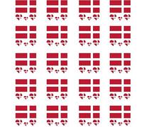 20PCS National Flag Face Tattoo Stickers - Waterproof Semi-Permanent Face Decals for Teams Supporters Families Teamsootball Fans (Denmark)