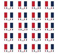 20PCS National Flag Face Tattoo Stickers - Waterproof Semi-Permanent Face Decals for Teams Supporters Families Teamsootball Fans (France)