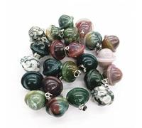 20PCS Natural Indian Agate Stone Planet Pendant UFO Universe DIY Jewelry Making