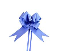 20pcs Navy Blue 30mm/3cm Large Ribbon Pull Bows for Party Wall, Gift Wraps, Christmas Trees, Wedding, Birthday Hampers Decoration Florist Pullbows