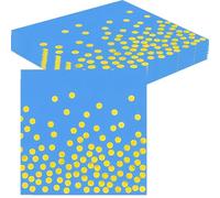 20pcs Navy Blue Dot Paper Napkin 33x33CM,Soft Dots Disposable Luncheon Paper Party Serviettes Tableware for Birthday,Christmas Halloween,Wedding,BBQ,Parties Dinner Blue Gold Serviettes Napkins
