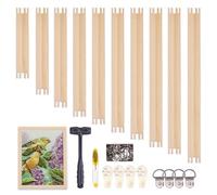 20pcs Needlepoint Stretcher Bars with Thumb Tack, 10 Sizes Wooden Canvas Stretcher Bars, Needlepoint Embroidery Stitch Frame Set, Needlepoint Frame, The Ideal Gift for Embroidery Enthusiasts