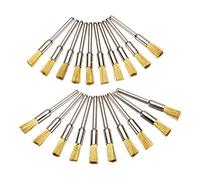 20Pcs New 5mm Brass Wire Pen 3mm Shank Grinding Brushes Brass Wire Brushes for Die Grinder Rotary Machine Tool Abrasive Tool