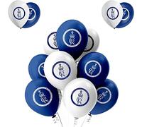 20pcs New King Charles III Coronation Balloons Navy Blue and White 12" Latex Great Britain Royal British Street Party Decorations