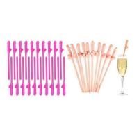 20pcs New Party Straws, Reusable Bride Drinking Straws Novelty Hen Night Toy Games Drinking Accessories Bride to Be Hen Do Bag Filler Decor