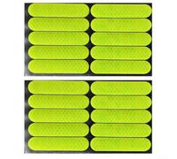 20Pcs Night Safety Reflective Stickers for Bike Helmet(Green) | PET material, for honeycomb pattern, wide-angle reflection, waterproof, dust resistant, 5 colors