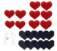 20PCS Nipple Pasties Stickers Satin Breast Covers Pads Patches Waterpoof | 10 Pairs Breast Petals Tit Nipple Patches Disposable Self adhesive X Cross Shape Ultra Thin Sticky Bras for Raves Party Wear
