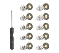 20Pcs No Sewing Button Pins for Jeans Jean Button Tightener Clips Snap Tacks Jean Pins for Pants for Jeans Waist Tightener Head Sewing Screw on