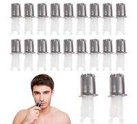 20Pcs Nose Hair Trimmer Replacement Head 0.9" Nose Trimmer Part with Inner Blade Water & Rust Resistant Plastic & Iron Nasal Hair Clippers Accessories