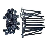 20pcs Nylon Universal Cable Tie Buckle, Heavy Duty Self-Locking Nylon Zip Ties Holder, Bumper Retainer Clips for Auto Fenders Trunks Engine Repairing Quick Fix and Hole Fastening