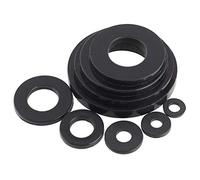 20pcs Nylon Washer Set - Black Reusable Flat Spacer Gasket Rings for M2 M2.5 M3 M4 M5 M6 M8 M10 M12 M14 M16 M18 M20(M5x15x1mm)