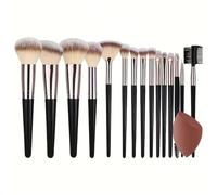 20PCS NylonArticle Makeup Brush Set Artistry Brushes Kabuki Powder Brush Eyeshadow Stippling Brush Premium Synthetic Make Up Brush Set For Contouring Concealer Foundation Powder Eye Shadows Brush(15pc