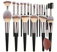 20PCS NylonArticle Makeup Brush Set Artistry Brushes Kabuki Powder Brush Eyeshadow Stippling Brush Premium Synthetic Make Up Brush Set For Contouring Concealer Foundation Powder Eye Shadows Brush(20pc