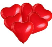 20pcs of Red Latex Hearts Shaped Balloons for Valentine, Anniversary, Wedding