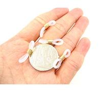 20pcs of White Eye Glasses Spectacle Chain Strap Holders Rubber Loop Ends Approx 22mm