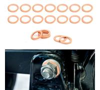 20pcs Oil Drain Plug Gasket, 14mm Copper Oil Crush Washer Seals Automotive Replacement Drain Plug Gaskets OEM PN 007603-014106 Compatible with Mercedes Benz
