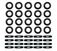 20PCS Olive Shape Plastic Buttons 20PCS Plastic O Rings Olive Shaped Buckle 1 Hole Ring Circle Hook Fixing Tent Flaps Connecting Tent Layers Sewing DIY Craft Tool