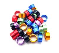 20Pcs Open Aluminum Bird Leg Rings with Inner Diameter 2.6-7mm Pigeon Leg Rings Unmarked Mixed Colors,Inner Diameter 3.5mm