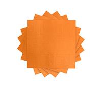 20PCS Orange Serviettes Napkins 33cm,Solid Tissue Tableware for Party Paper Napkins Disposable,2Ply Beverage Luncheon Decorative Paper Napkin for Dinner,Bar,Restaurant