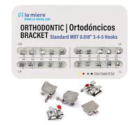 20PCS Orthodontic Metal Brackets Dental Brackets Standard MBT 0.18 Slot Bondable, 3-4-5 with Hook 20pcs/Pack, 1PK