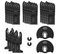 20PCS Oscillating Tool Blades Universal Wood Metal Oscillating Multitool Blades Tool Kits Compatible with Fein Multimaster, Bosch, Dremel, Ryobi, and More for Wood and Metal
