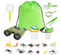 20PCS Outdoor Explorer Set for Kids, Insect Toys Adventure Kit, Insect Catching Collection Kit, Bug Catcher Explorer Kit with Insect Cup, Exploration Insect Observation Tool Accessories for Outdoor