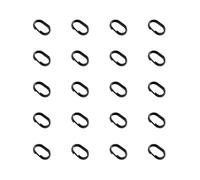 20Pcs Oval Double Jump Rings for Jewelry Making, Key Rings for Keychains, Stainless Steel Crafts Double Split Rings Fishing (Black, M)