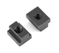 20pcs Oxide Finish Grade 45 Steel T-Slot Nuts High Hardness Threads T-slots Tapped Through In Machine Tool Tables(M6)