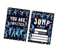 20Pcs / Pack Eye Catching Birthday Invites Neons Designs Invitation Cards for Memorable Parties Dynamic Celebration Cards