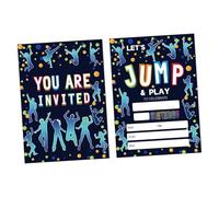 20Pcs / Pack Eye Catching Birthday Invites Neons Designs Invitation Cards for Memorable Parties Dynamic Celebration Cards